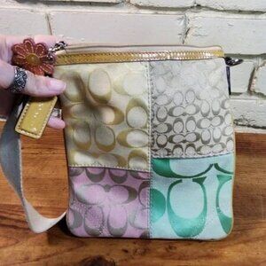 Euc Coach Patchwork Pastel Crossbody Bag Purse